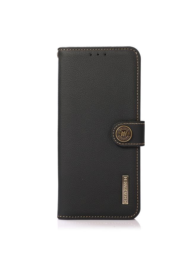 S-TOP Case For Samsung Galaxy M13 4G KHAZNEH Custer Genuine Leather RFID Phone Case - Image 2