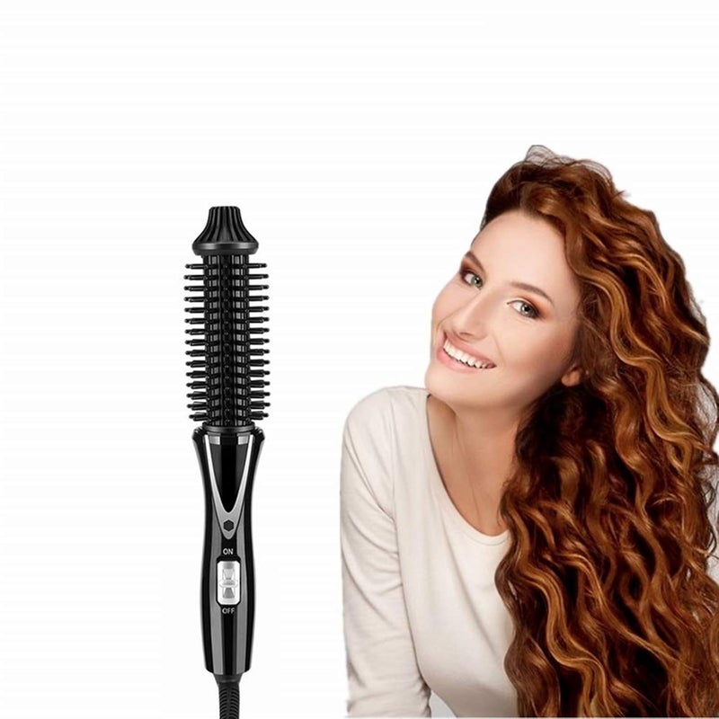 woobles Ionic Ceramic Thermal Brush, Foldable Hot Brush Curling Iron Comb for Styling & Frizz Control - Image 1