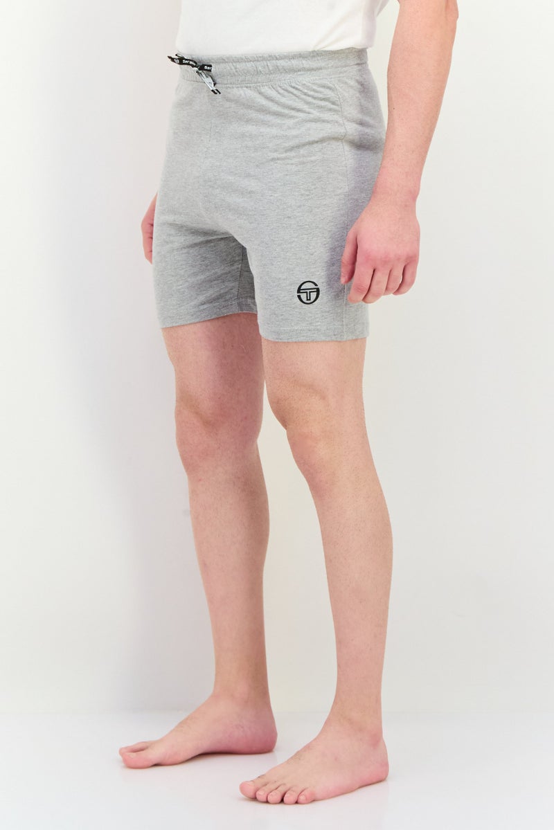 Sergio Tacchini Men Brand Logo Pajama Shorts, Grey - Image 2