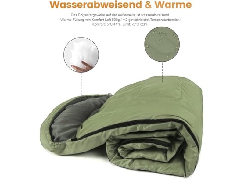 Camping Sleeping Bag - Lightweight sleeping bag for adults, boys, and girls; waterproof camping gear for travel and outdoor use. - Image 2