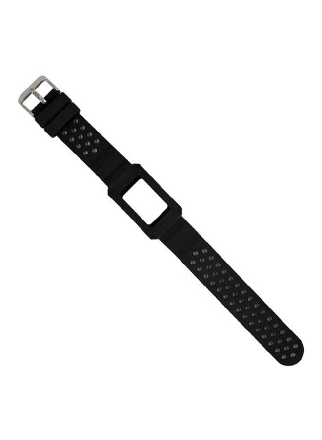 Voberry Replacement Band Strap With Protective Case Cover For Fitbit Charge 3 Black - Image 1