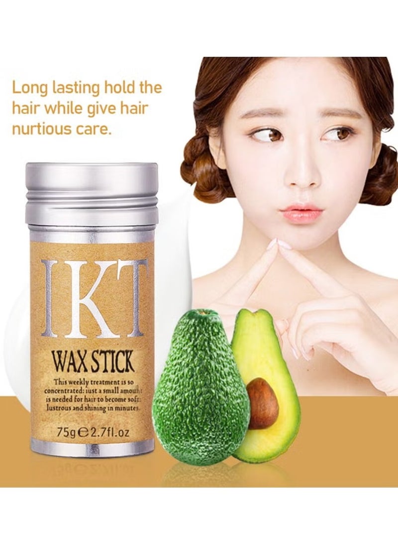 اي كي تي عصا شمع الشعر قوية وطويلة الأمد، شمع تصفيف غير دهني للشعر المجعد ذو الحواف المتطايرة مناسب للجنسين - Image 5