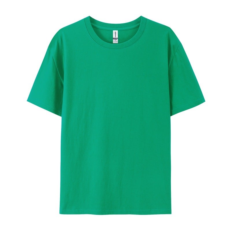 Caribbean 79000-180G Pure Cotton Round Neck Short-Sleeved T-Shirt Trendy Loose And Printable - Image 1