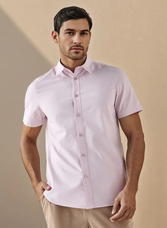 Splash FAV Regular Fit Collared Oxford Shirt