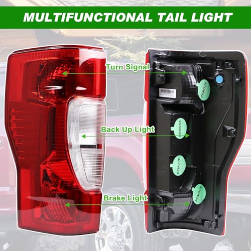 Lochnchn Tail Lights Rear Taillight Assembly Compatible with Ford F250 F350 Super Duty 2020 2021 2022 Tail Lamp Non-LED Non-Blind Spot Left Driver Side - Image 3