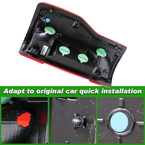 Lochnchn Tail Lights Rear Taillight Assembly Compatible with Ford F250 F350 Super Duty 2020 2021 2022 Tail Lamp Non-LED Non-Blind Spot Left Driver Side - Image 4