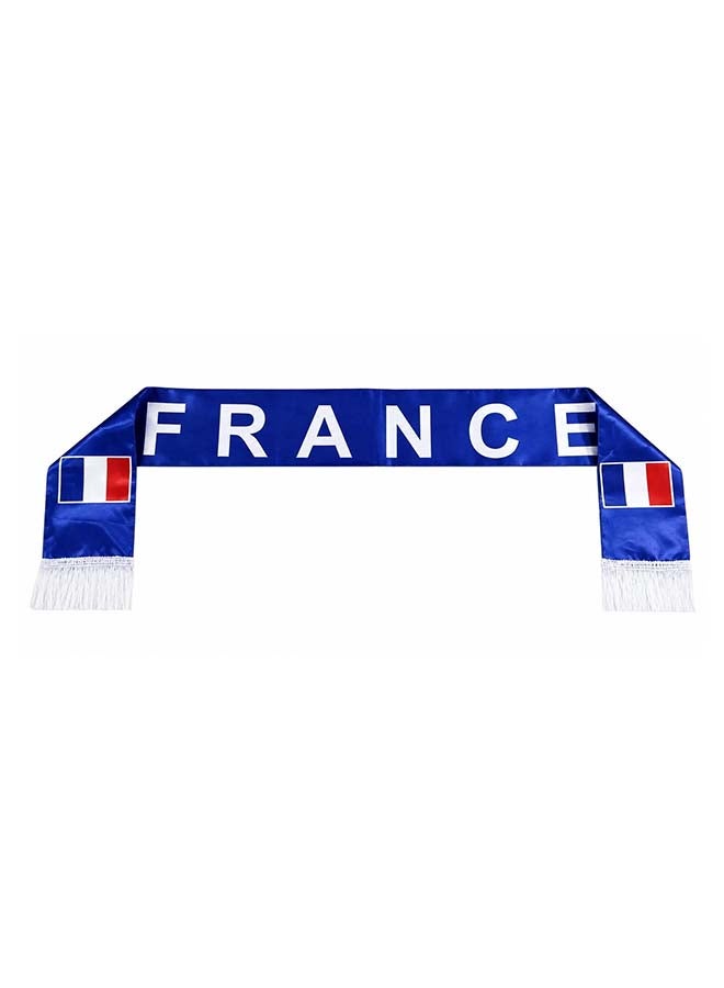 Toyland France Supporter Scarf – Blue Fan Scarf with Flag Design & Fringe – Lightweight Football Fan Scarf for Matches & Events - Image 2