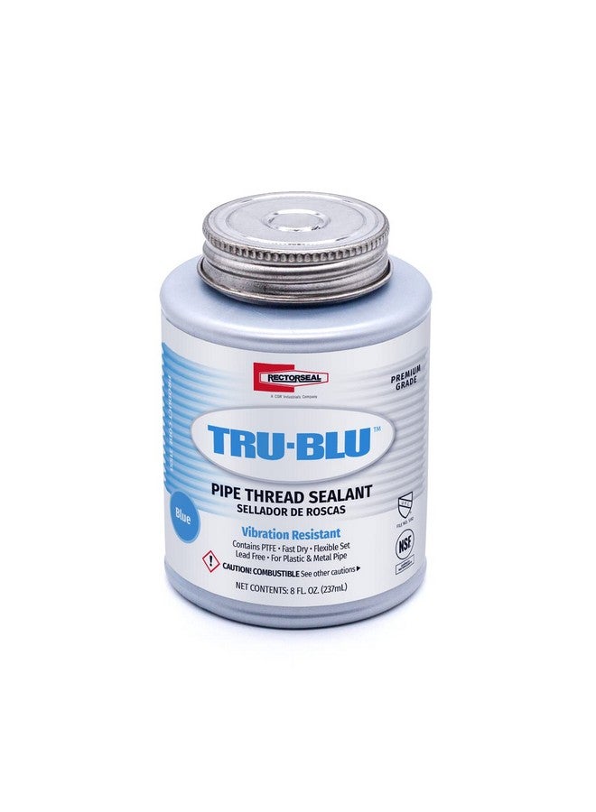 Rectorseal 31551 1/2 Pint Brush Top Tru-Blu Pipe Thread Sealant , Blue, 8 Oz.