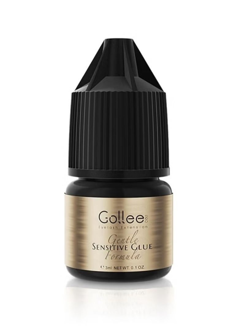 GOLLEE Eyelash Extension Sensitive Glue, DIY Lashes Extension, Extra Strong Evolution Eyelash Extension Glue, Eyelash Extensions Glue, Waterproof and Oil Resistant, Lash Extension Adhesive, 3ml - Image 1