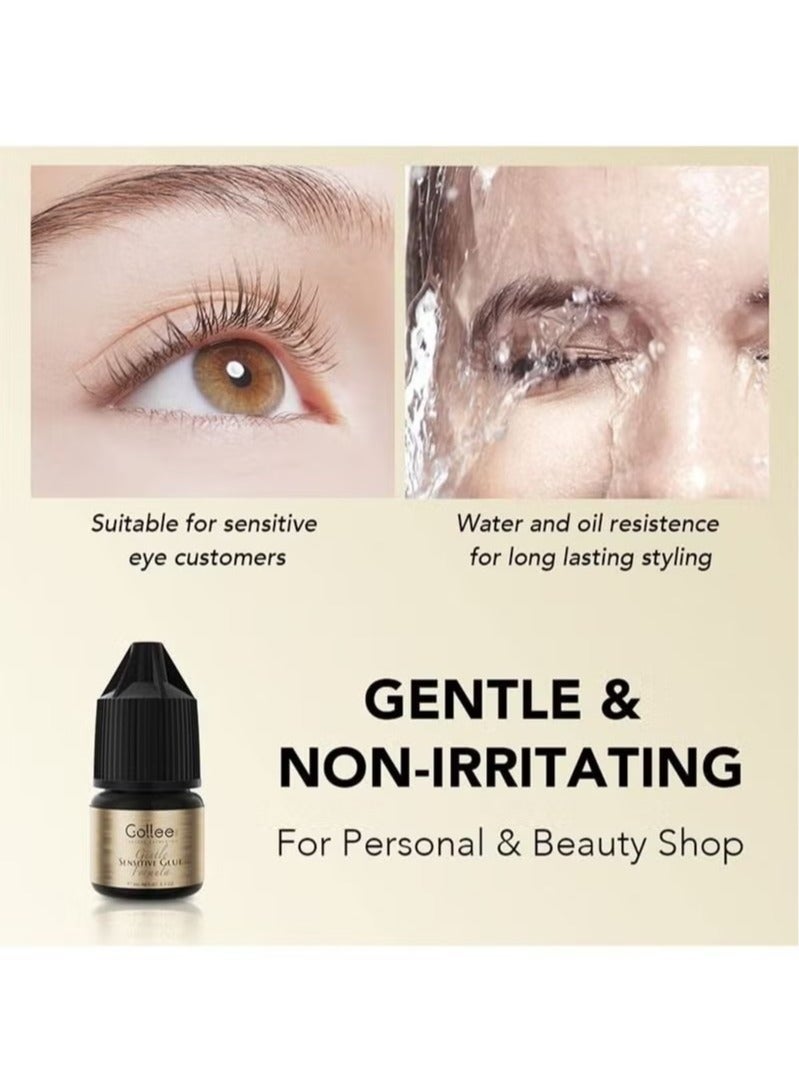 GOLLEE Eyelash Extension Sensitive Glue, DIY Lashes Extension, Extra Strong Evolution Eyelash Extension Glue, Eyelash Extensions Glue, Waterproof and Oil Resistant, Lash Extension Adhesive, 3ml - Image 3