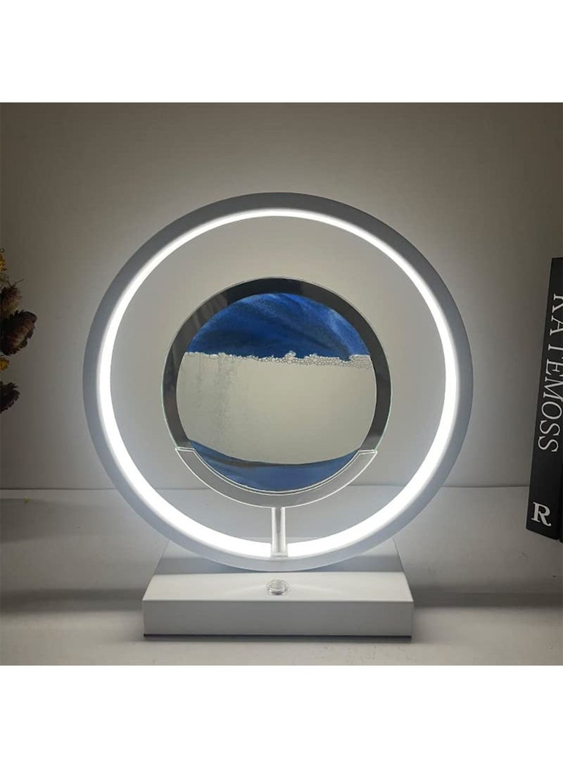 GT-Wheel Moving Sand Art LED Table Lamp 3D Deep Sea Motion Display  - Image 1