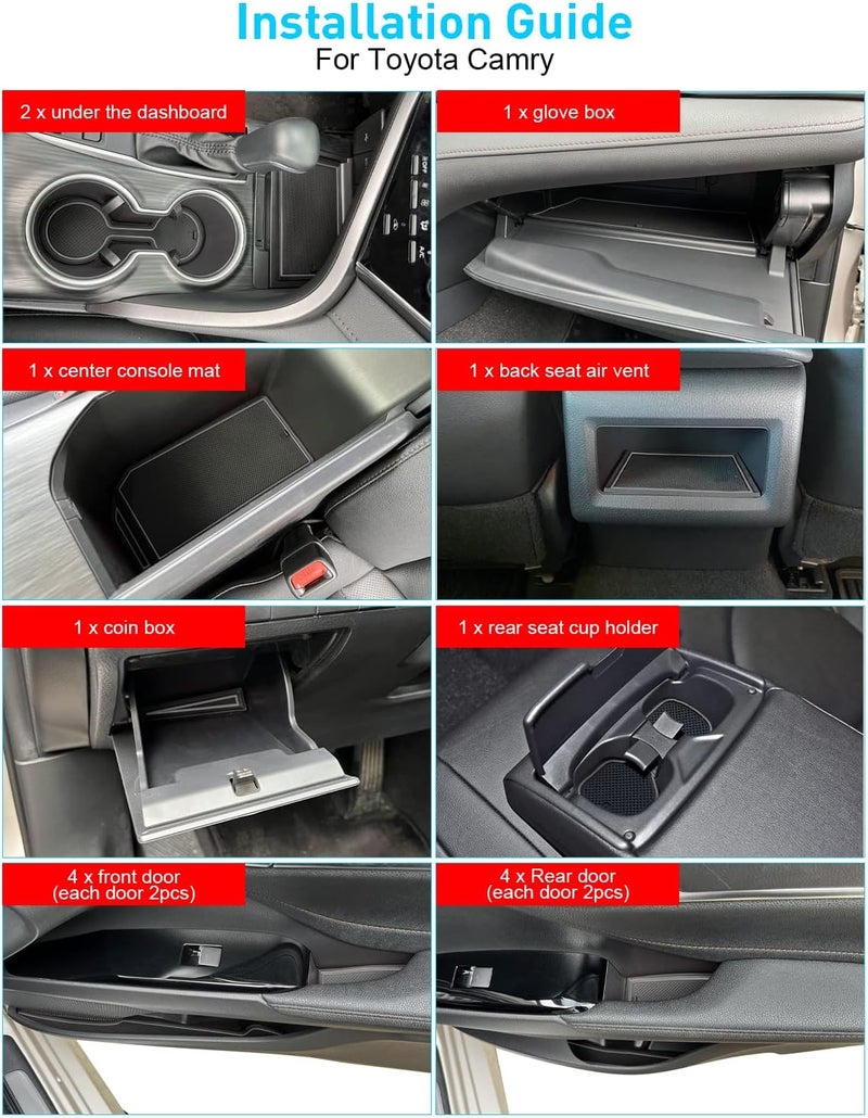REMOCH Custom Cup Holder Insert for Toyota Camry - Image 4