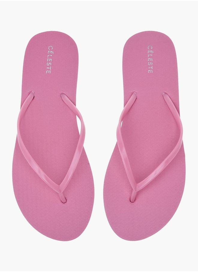 Celeste Women Textured Thong Slippers  - Image 1