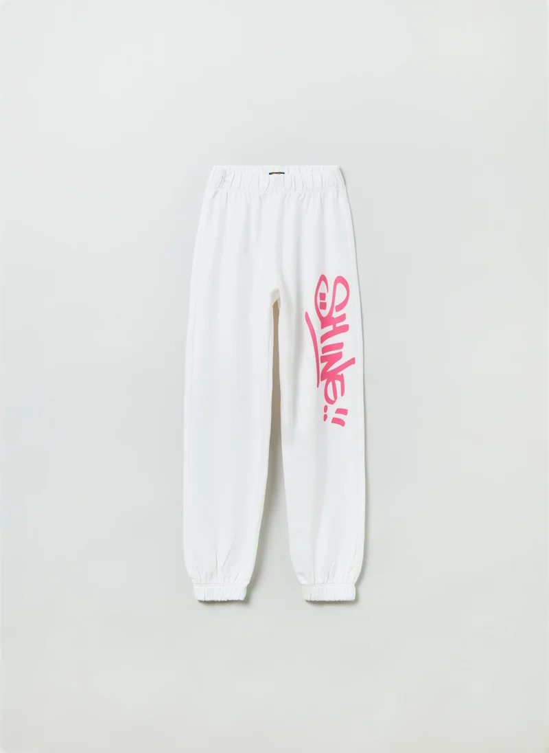 او في اس Joggers in cotton with print