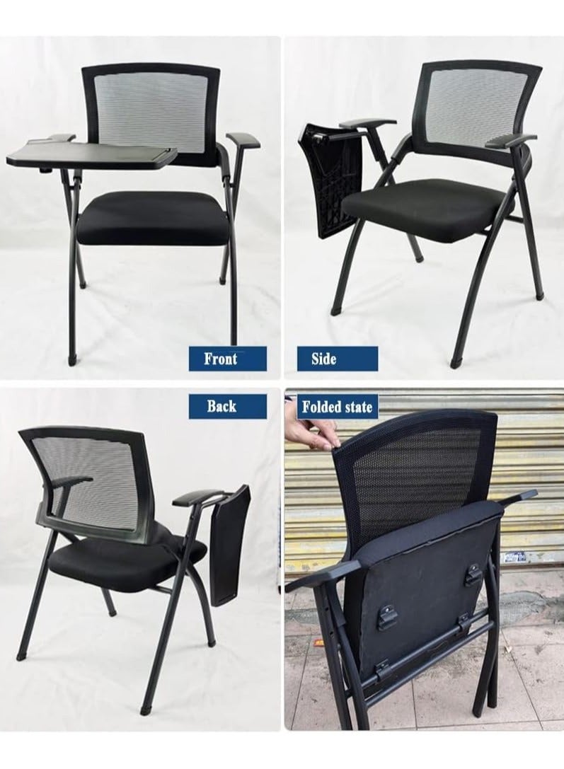 Raxoom Folding Chair With Writing Board Foldable Chair Training Desk Chairs  - Image 3