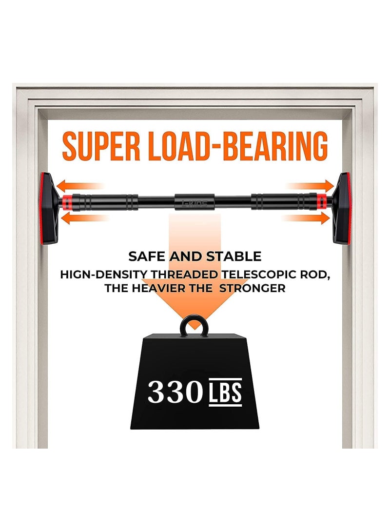 Doorway Pull Up Bar with Indoor Swing Trapeze Bar and Cartoon Gymnastic Rings for Kids Adults No Screw Chin Up Bar with Locking Mechanism Used (Yellow) - Image 4