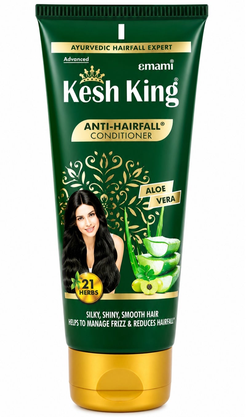 Emami Kesh King Kesh King Ayurvedic Anti Hairfall Conditioner With Aloe Vera & 21 Herbs For Frizz Control, Smooth Shiny Hair, All Hair Types 200ml - Image 1