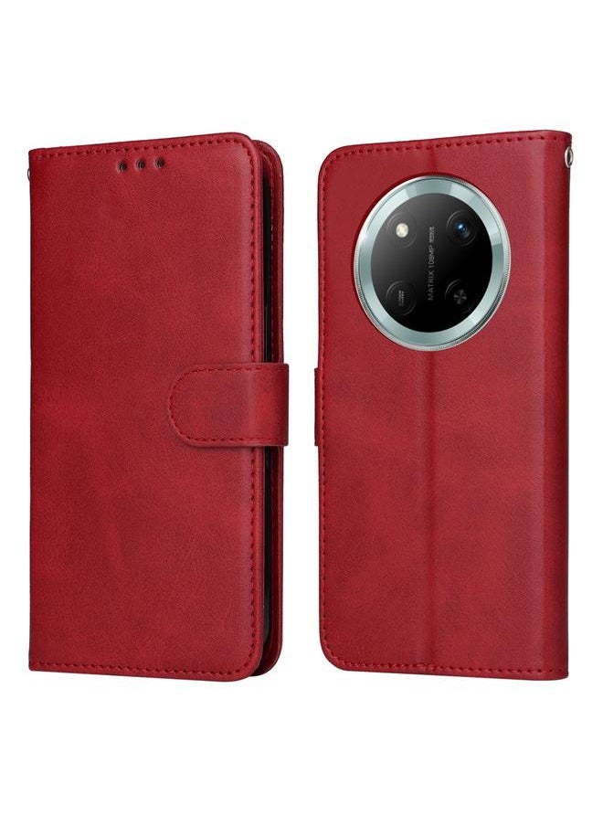 Zaboon For Honor X9c / Magic7 Lite Classic Calf Texture Flip Leather Phone Case(Red) 