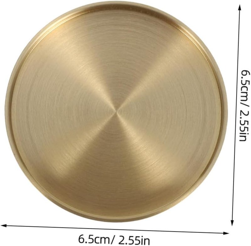 3pcs Brass Set - Tea Pads for Home Decor Non- Water Mug Mats Elegant Cup Insulation for Dining Tables - Image 2