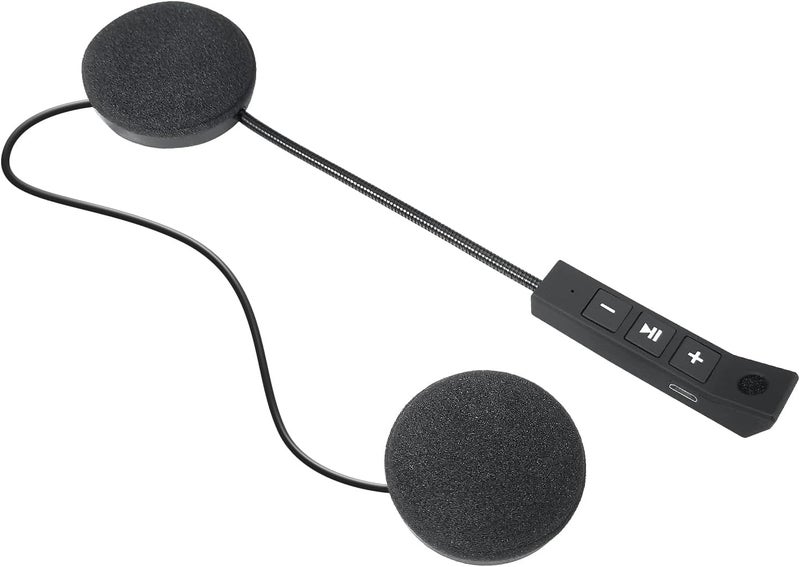 SHOPEE خوذة دراجة نارية مع سماعة بلوتوث 5.3، مكبرات صوت لاسلكية خارجية لسماعات خوذة مع صوت ستيريو HiFi، بطارية 900 مللي أمبير، سماعة رأس تلقائية للمكالمات بدون استخدام اليدين لرياضة الدراجات النارية والركوب على الدراجات - Image 1