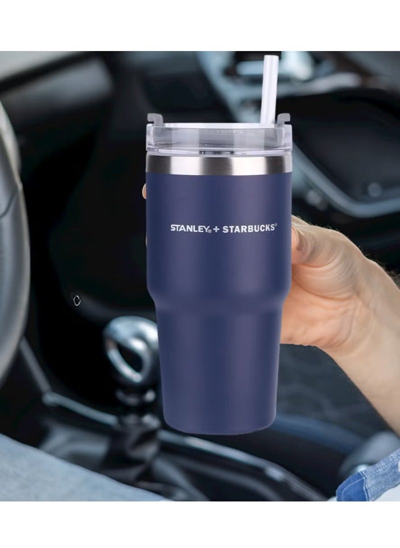 Starbucks - Stanley x Starbucks Limited Edition 304 Stainless Steel Thermal Tumbler – 20oz Vacuum Insulated Bottle with Leak-Proof Straw Lid – Keeps Drinks Hot or Cold for Hours – Eco-Friendly Travel Flask for Coffee, Tea, Water – Sleek Spray-Coated Design for Work, Gym, or On-the-Go Hydration - Image 1