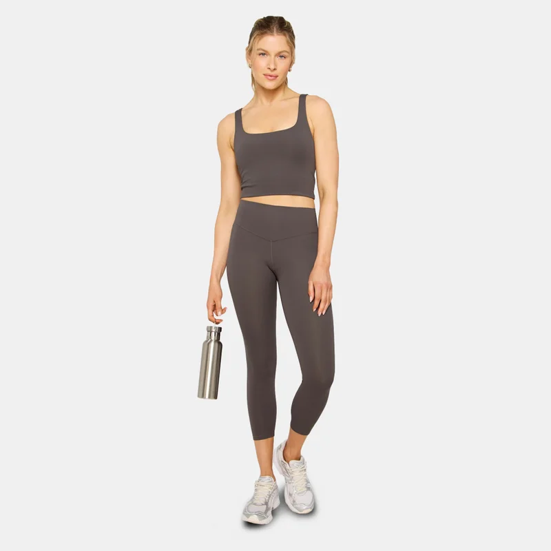 Fabletics Brown Women's PureLuxe Built-In Bra Training Tank Top for Women | Best Price UAE