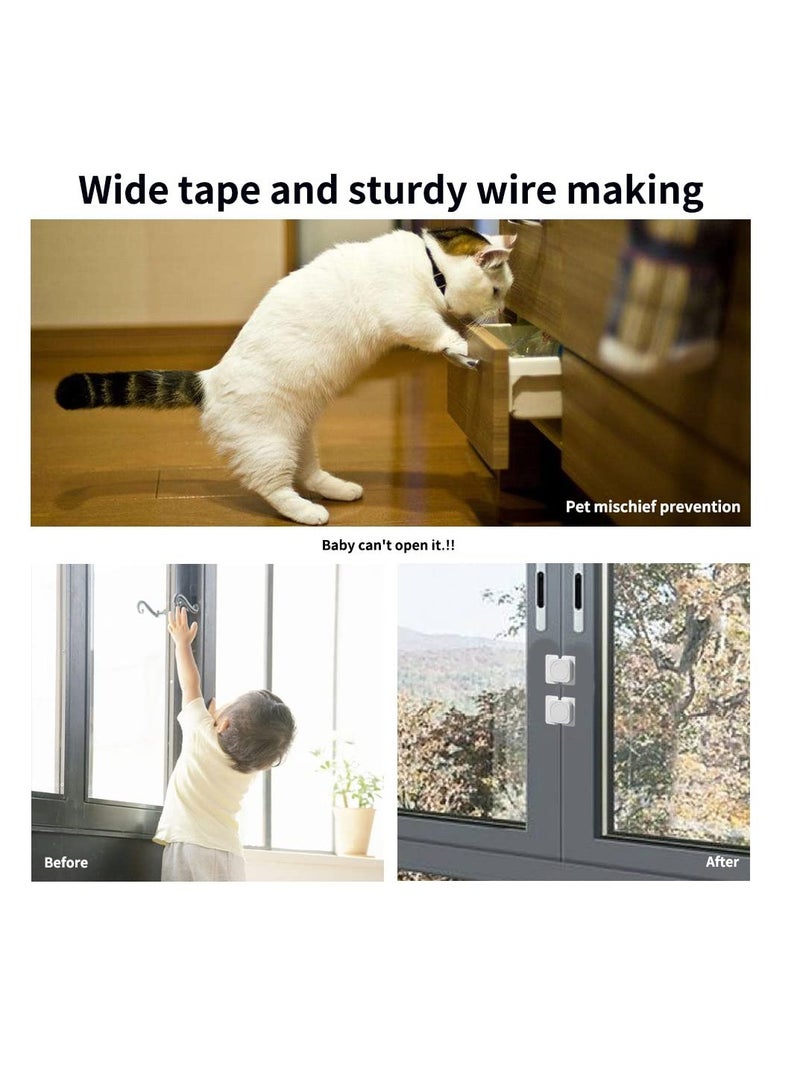 Excefore Child Safety Cabinet Locks, Baby Safety Hidden Lock for Cabinets and Drawers and No Drilling, Baby Proofing Latches for Closet, Kid Safety Lock to Keep Your Child Safe at Home (4 Pack) - Image 3