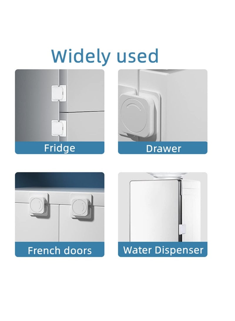 Excefore Child Safety Cabinet Locks, Baby Safety Hidden Lock for Cabinets and Drawers and No Drilling, Baby Proofing Latches for Closet, Kid Safety Lock to Keep Your Child Safe at Home (4 Pack) - Image 4