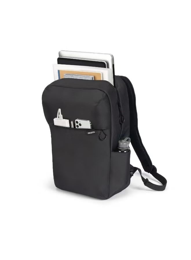 ديكوتا حقيبة ظهر Dicota D32115-RPET COMMUTER لأجهزة اللابتوب مقاس 13 إلى 16 بوصة، سعة 16 لتر، مقاومة لرذاذ الماء، مصنوعة من بوليستر RPET معاد التدوير، باللون الأسود - Image 4