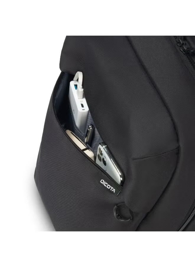 ديكوتا حقيبة ظهر Dicota D32115-RPET COMMUTER لأجهزة اللابتوب مقاس 13 إلى 16 بوصة، سعة 16 لتر، مقاومة لرذاذ الماء، مصنوعة من بوليستر RPET معاد التدوير، باللون الأسود - Image 2