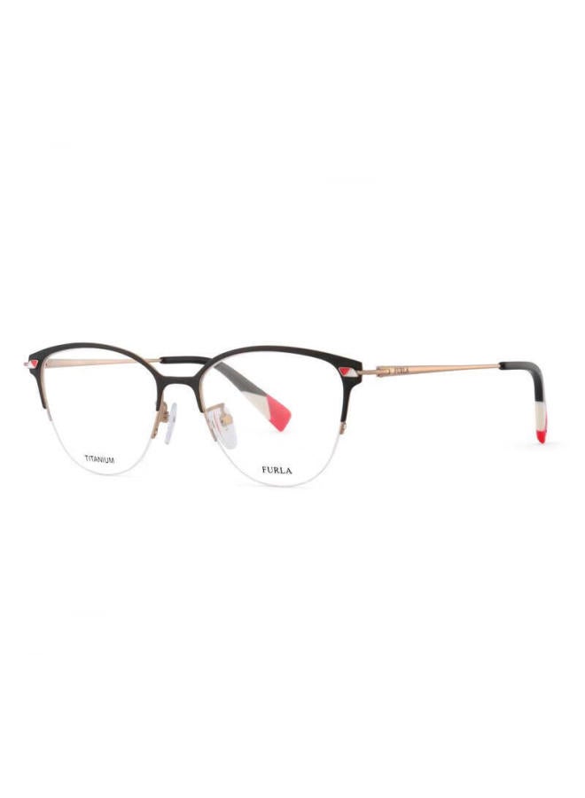 Furla Semi-rimless Women's Vfu263k Commuter Myopia Optical Gl Frame Optical Gl 5208fw Bright Gray Gold