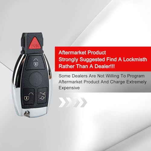 AUTO KEY MAX Replacement for Mercedes-Benz IYZ3312 Keyless Entry Remote Car Key Fob Control ,FCCID:IYZ3312,by AUTOKEYMAX (Single) - Image 2