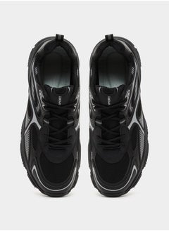 Styli Textured Chunky Sole Lace Up Sneakers by Styli  - Image 5
