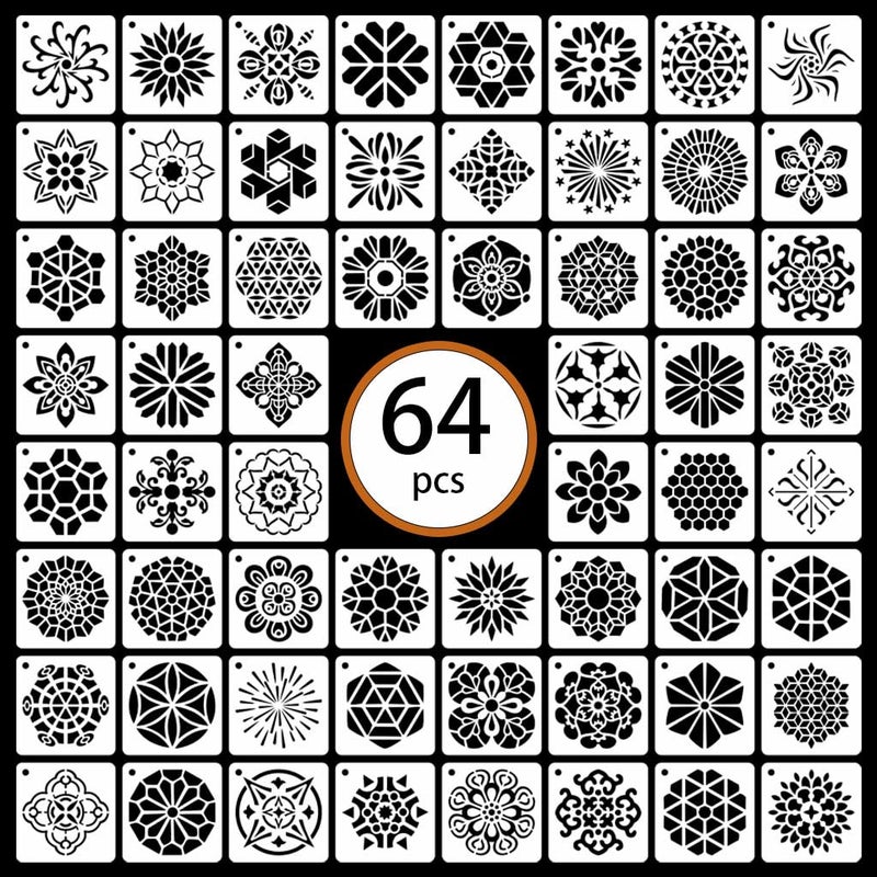 Mandala Stencils for Painting Rock Painting Stencils Plastic Reusable Stencils for Painting on Wood Wall Floor Home Decor Small StencilsMandala
