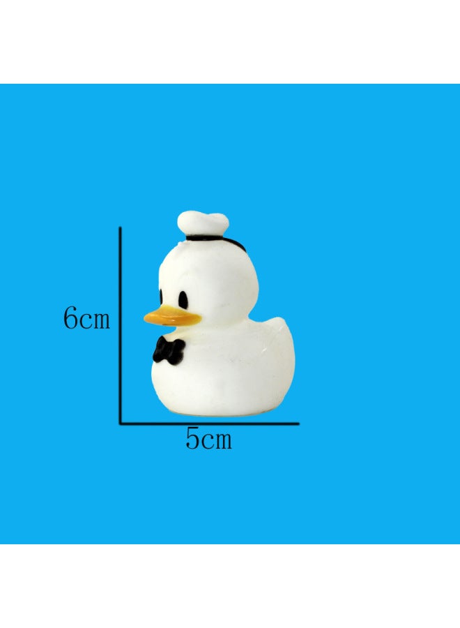 Toy Bath Duck Water Squirting Feature - Fun Bath Toy For Kids-Color:White Hat Duck - Image 1