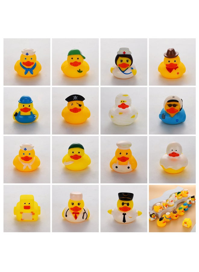 Toy Bath Duck Water Squirting Feature - Fun Bath Toy For Kids-Color:White Hat Duck - Image 3