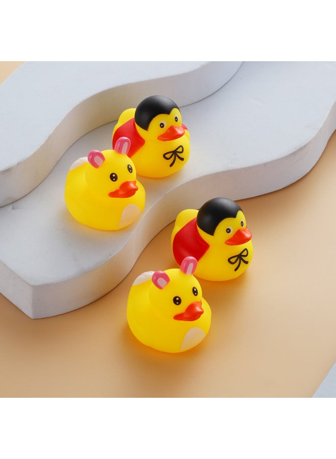 Toy Bath Duck Water Squirting Feature - Fun Bath Toy For Kids-Color:White Hat Duck - Image 5