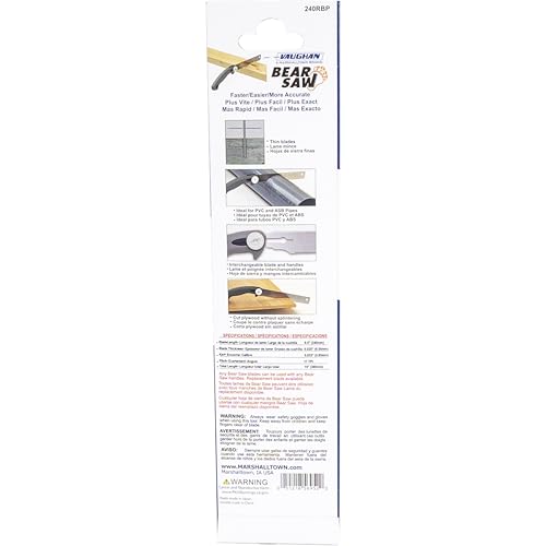 VAUGHAN Bear Saw Replacement Blade, Genuine Japanese, 8 3/8 Inch, 240RBP, VN56952 - Image 4