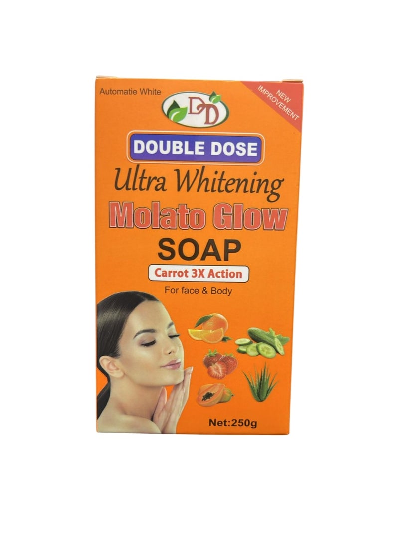 Ultra Whitening Molato Soap Carrot 3X Action For Face And Body 250g