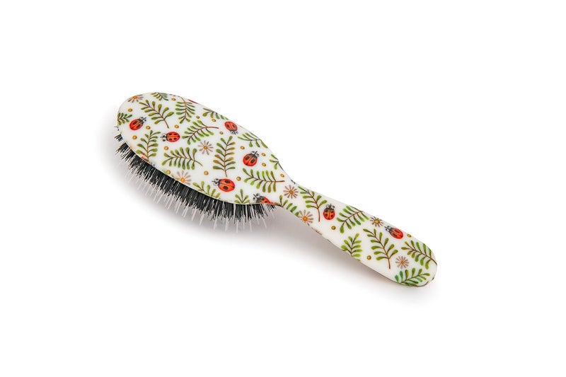 Rock  Ruddle Natural Mixed Boar Bristle Hair Brush for Women and Kids Small 69  Perfect for Wet or Dry Hair Detangling Smoothing Blowdrying  Designed  Made in UK  Ladybirds