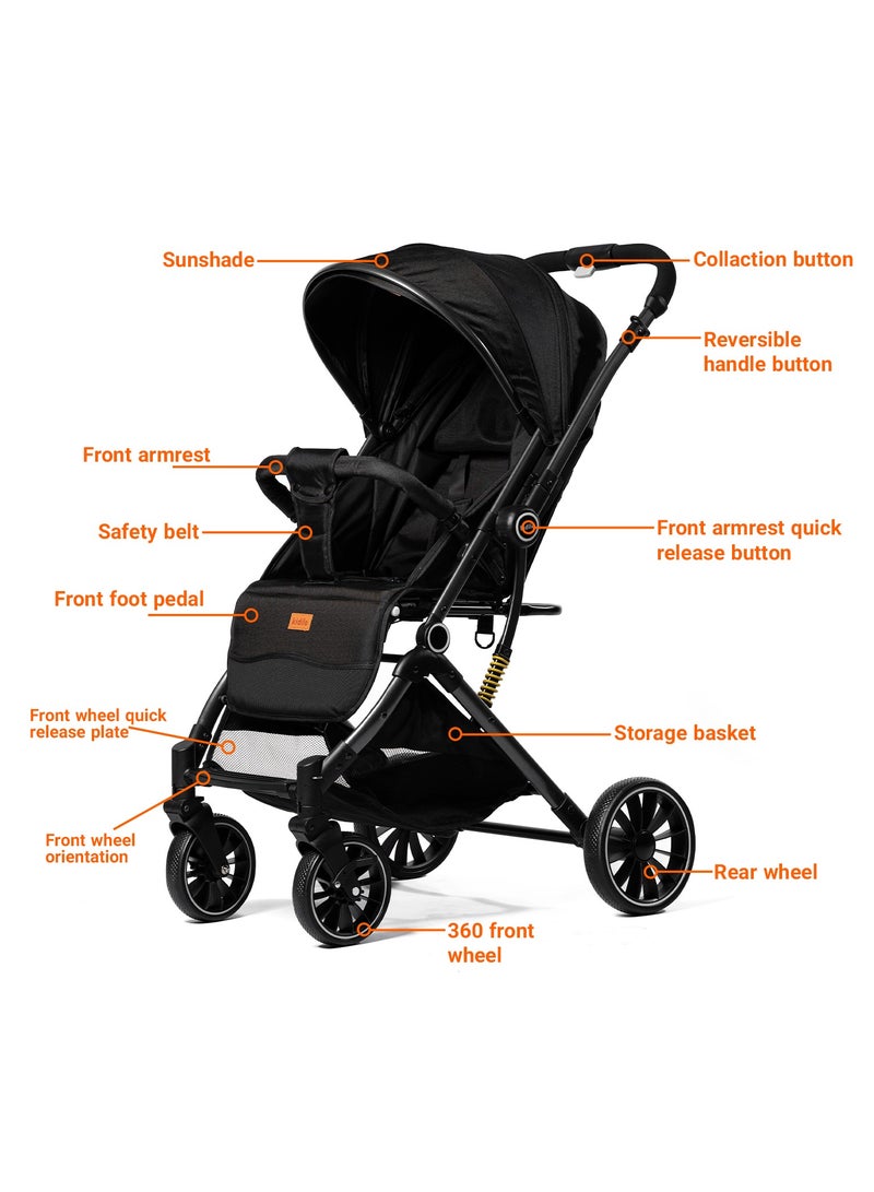 Kidilo Lightweight & Compact Travel Stroller â€“ Comfortable, Foldable Stroller for Infants & Toddlers Up to 4 Years | Perfect Baby Travel Gear, Umbrella Stroller - Image 4