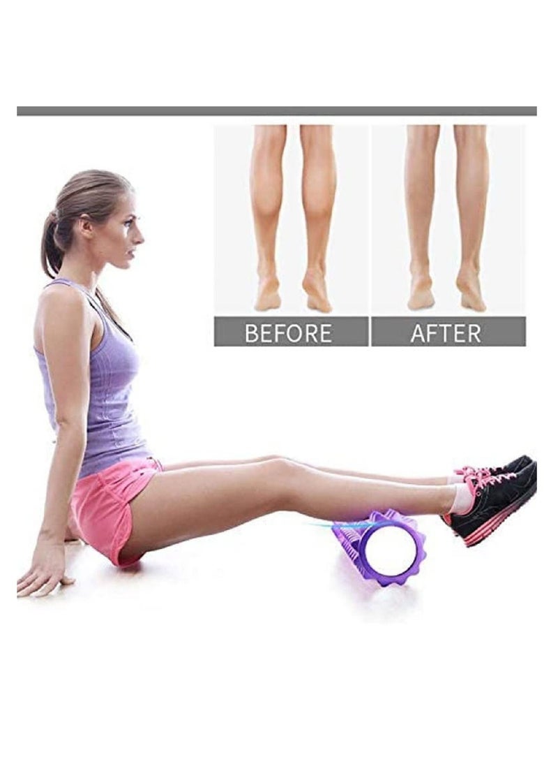 WENBO Foam Yoga Roller For Body Muscle Relaxation Soft Box Pilates Home Gym Workout (45cm, Purple) - Image 2