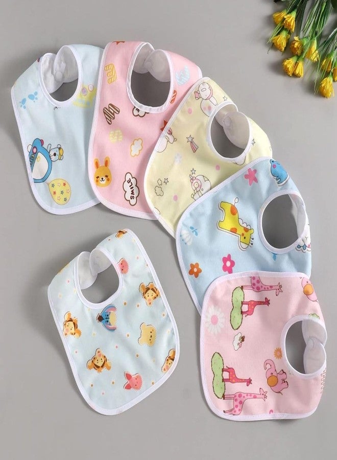 AMAGUR Baby bibs for 6 to 12 months | Bibs for new born baby 0 to 6 months | Waterproof Spill Resistant Bibs | Soft cotton bib | Infant Apron. (Pack of 6) - Image 3