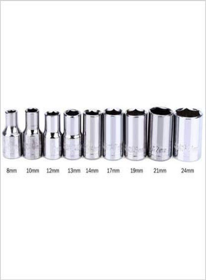 Shopper52 10 in 1 Socket Wrench Spanner Set Automobile Repair Tool Box Precision Sleeve Wrench Sleeve Wrench Combination Hand Tool Socket Set - 10PCTK - Image 5