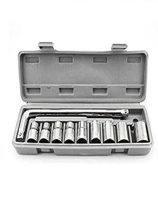 Shopper52 10 in 1 Socket Wrench Spanner Set Automobile Repair Tool Box Precision Sleeve Wrench Sleeve Wrench Combination Hand Tool Socket Set - 10PCTK - Image 2