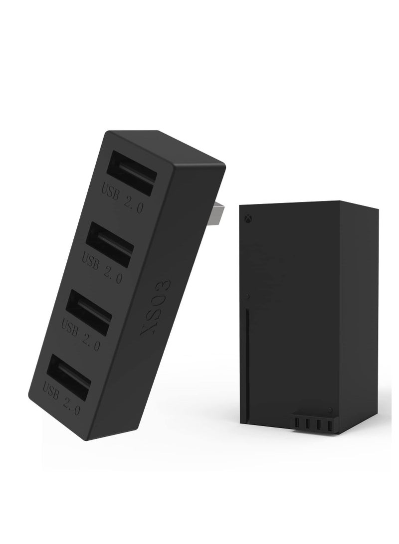 Y&D 4 Ports USB Hub 2.0 for Xbox Series X/S, High Speed Splitter, Expansion Adapter Compatible with X/S Console(Black) - Image 1