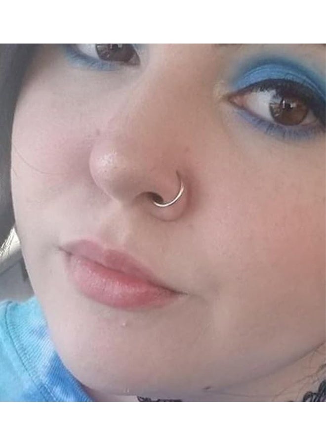 اتش واي 3 قطع من حلية أنف مزيفة للنساء على شكل دائري ذهبي، دائرية جذابة، بدون ثقب في الأنف، مشبك أنف من الفولاذ المقاوم للصدأ، مجوهرات للجسم. - Image 3