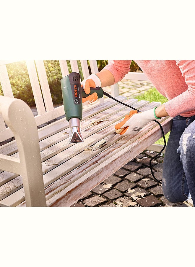 Bosch Heatgun EasyHeat 500, corded 2 temperature settings for removing paint, thawing water pipes, starting a grilling fire | Model: 06032A6070 Green/Black - Image 5