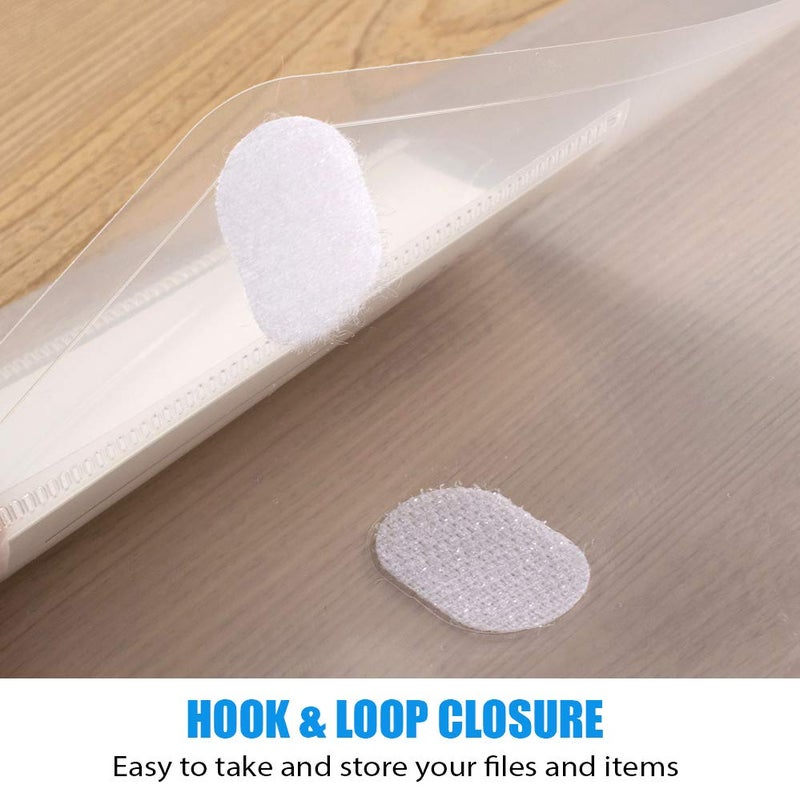 Sooez 24 Pack Plastic Envelopes Poly Envelopes, Clear Document File Folders US Letter A4 Size File Envelopes with Label Pocket for School Home Work Office Organization, Clear - Image 3