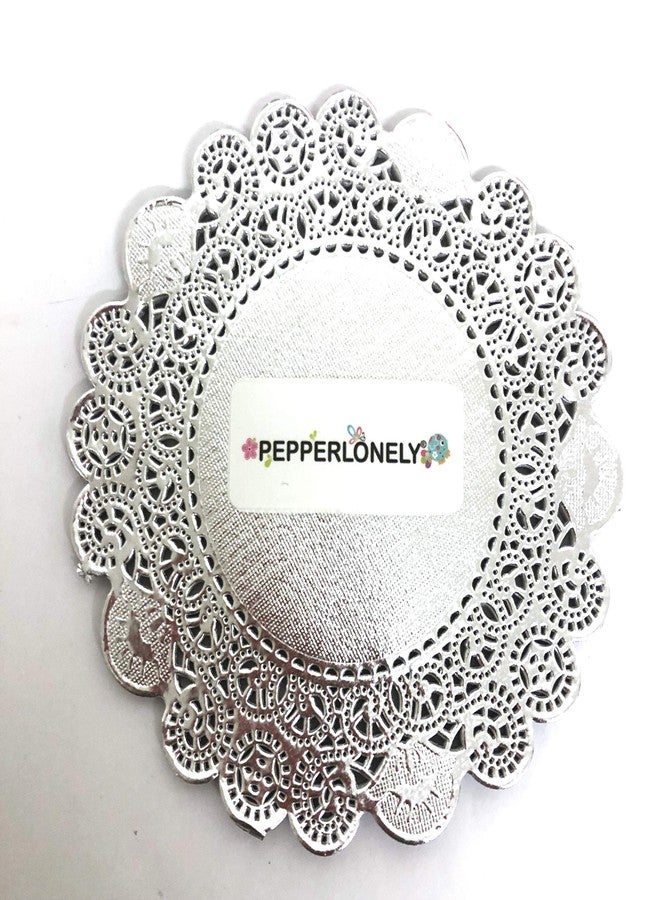 PEPPERLONELY 50 PC Silver Classic Metallic Doilies, 6 Inch - Image 5